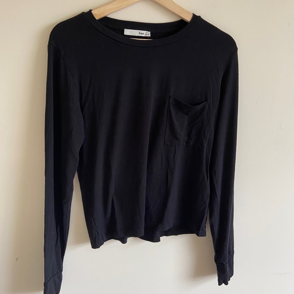 Wilfred black long sleeve jersey pocket shirt - Picture 3 of 6